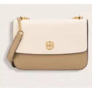 Tory Burch Color Block Convertible Crossbody Shoulder Bag Brie/Almond/Cold Brew